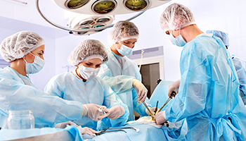 Doctors operating