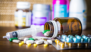 Pills in a table